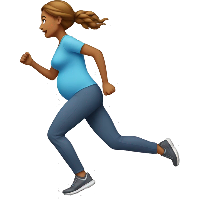 pregnant woman running emoji