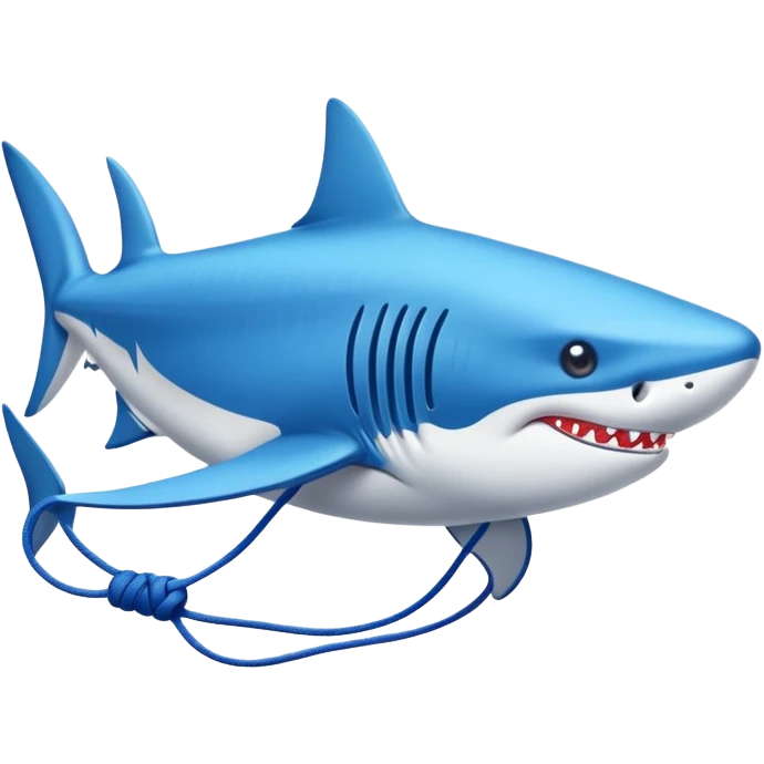 Un tiburón con zapatillas nike y azules emoji