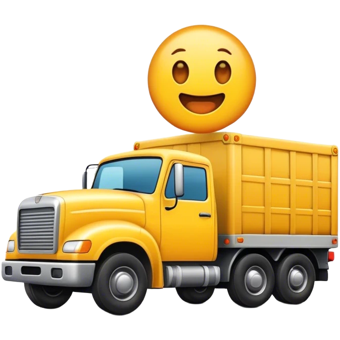 Emoji run over by truck emoji