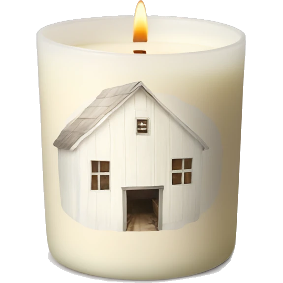 White barn vanilla candle  emoji