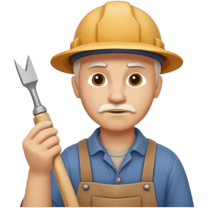 wood carving carpenter portrait, head and shoulders only, carving wooden figure with chisel, wood shavings visible, focused craftsman expression, artisan workshop vibe, 3D cartoon style, mobile game icon style, clean background, no text, no watermark
 emoji
