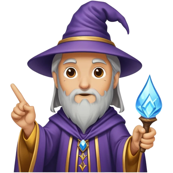 wizard pointing emoji