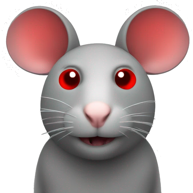 Rat camera overlayed with red prohibit sign emoji