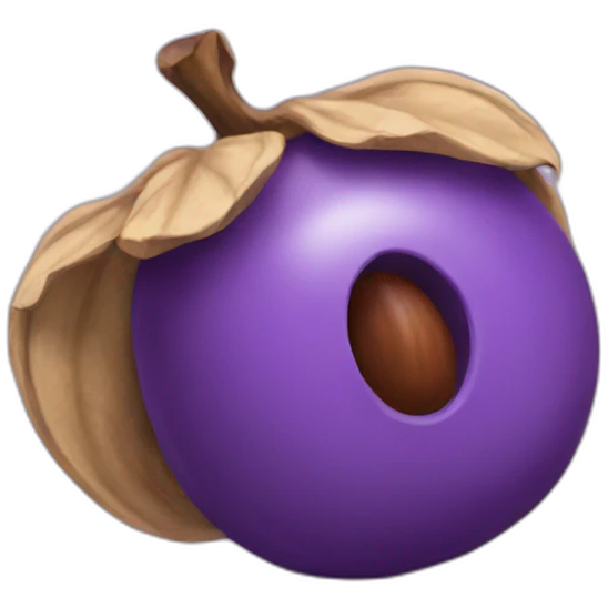 a purple nut emoji
