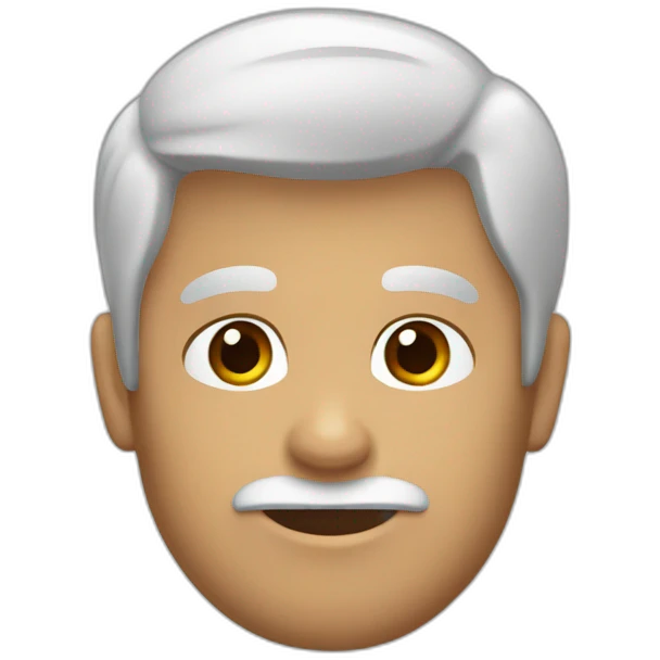 un chico de piel blanca, con pelo marrón y ojos marrones emoji