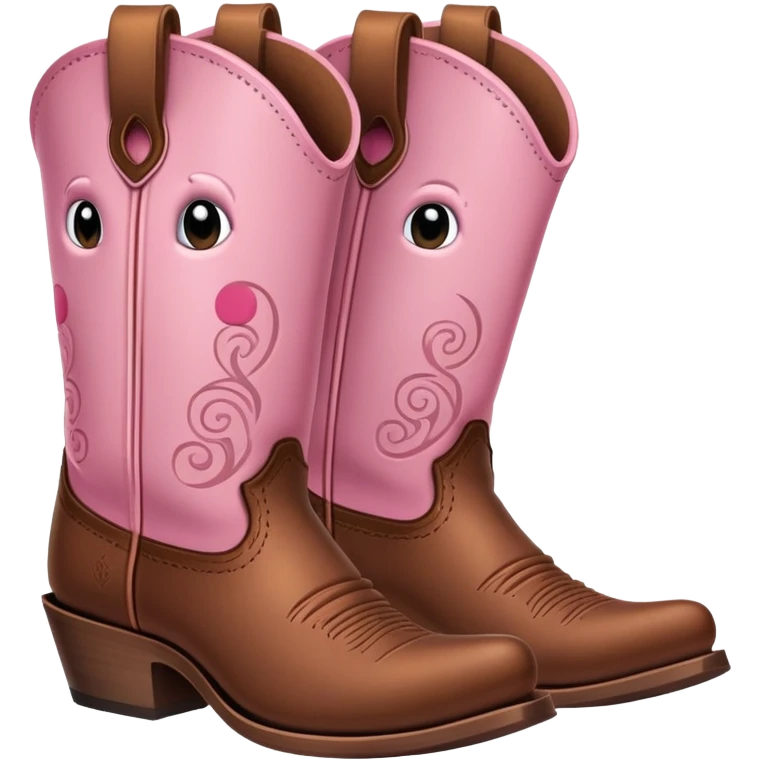 Cowboy boots oink emoji