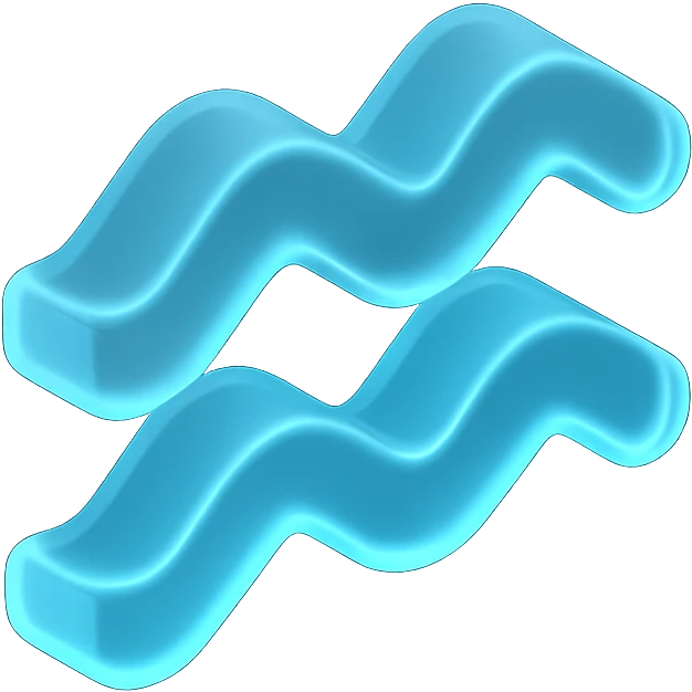 "A minimalistic glowing zodiac symbol [ZODIAC SYMBOL], centered on a dark cosmic background, symbol color #00d9ff, clean design, modern and luminous" emoji