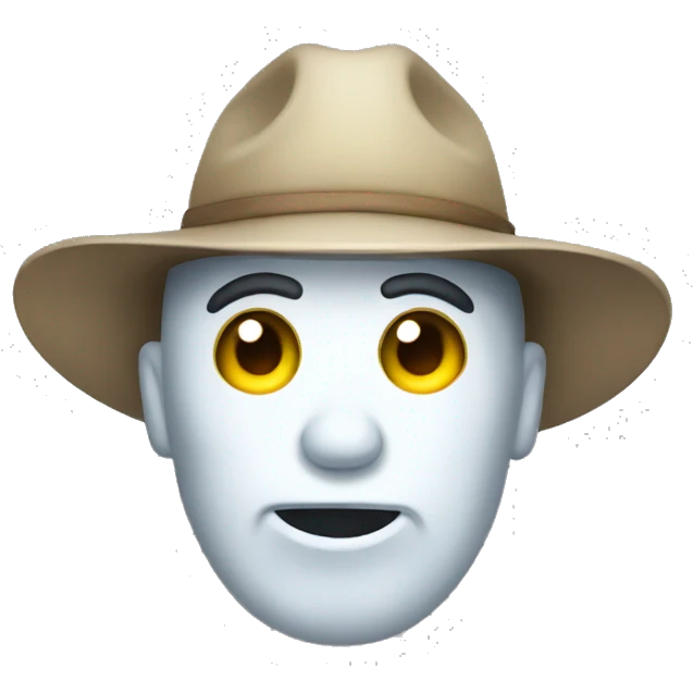 a farmer ghost emoji