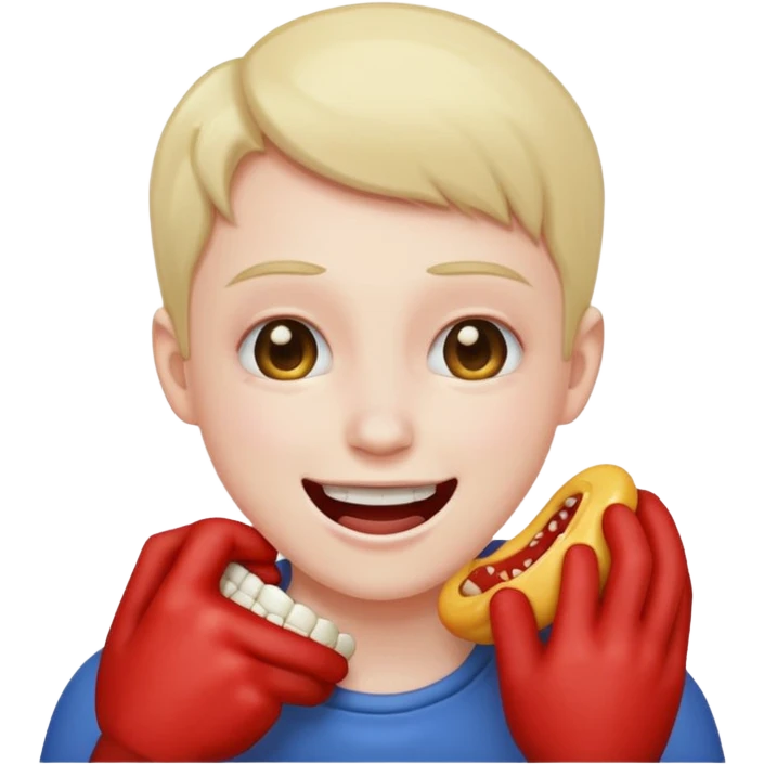 Choking while smiling  emoji