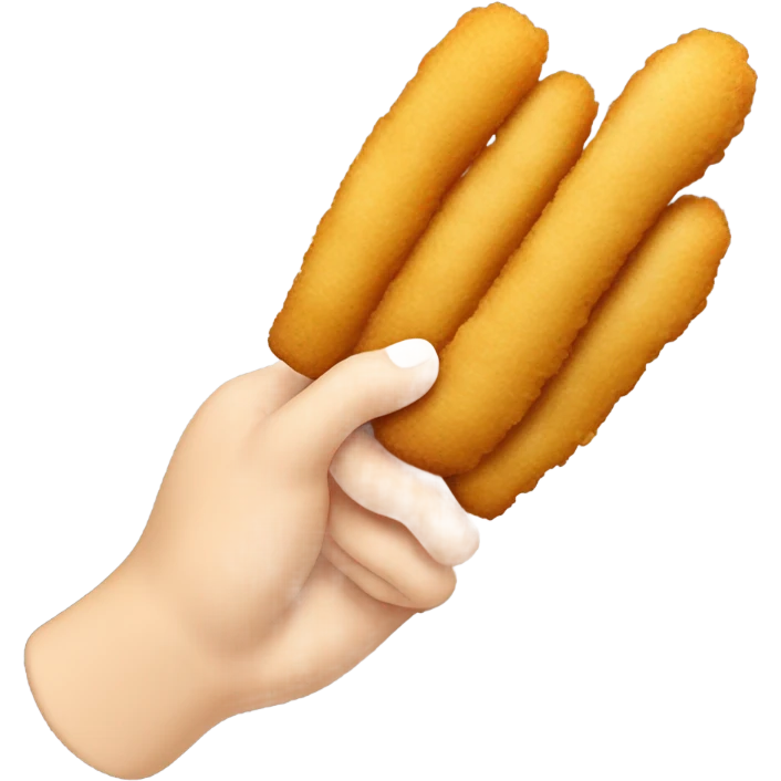 Finger chicken fries emoji