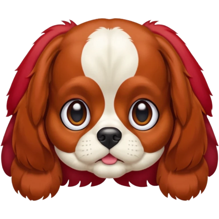 king charles cavalier all ruby colored emoji
