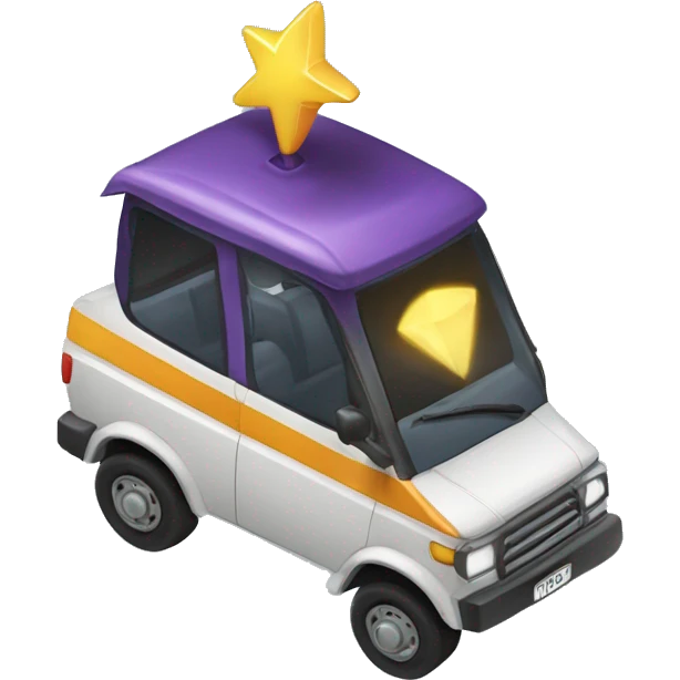 Carro elevando cometa emoji