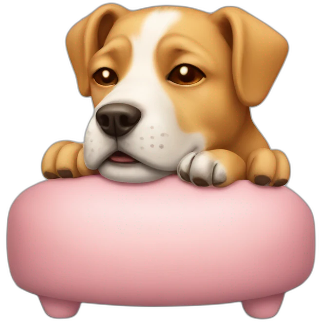 Dog sleep in Ferrari emoji