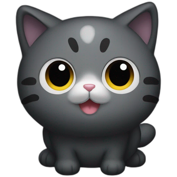 black mochi cat emoji
