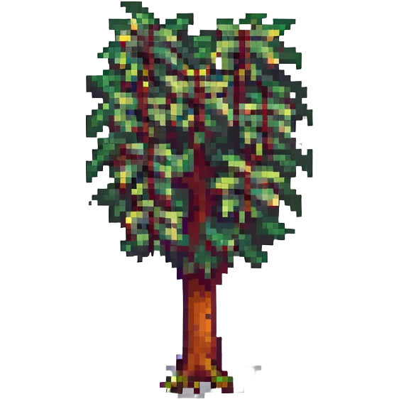 blocky brown scary tree with 4 branches no leaves a bit blocky emoji