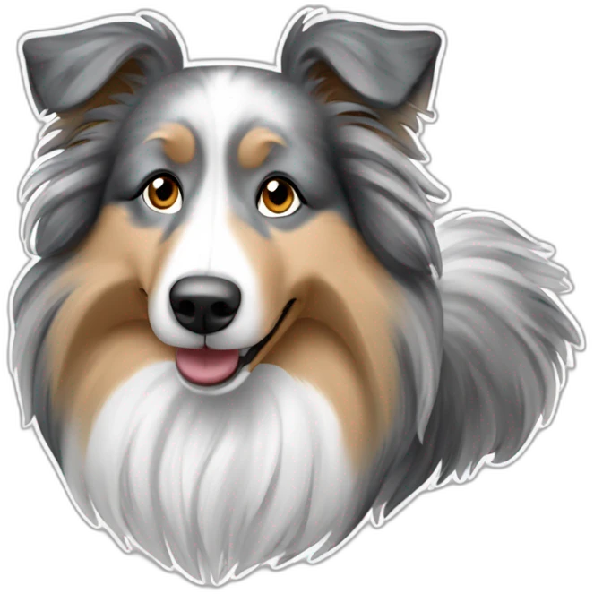 Blue merle shetland sheepdog emoji