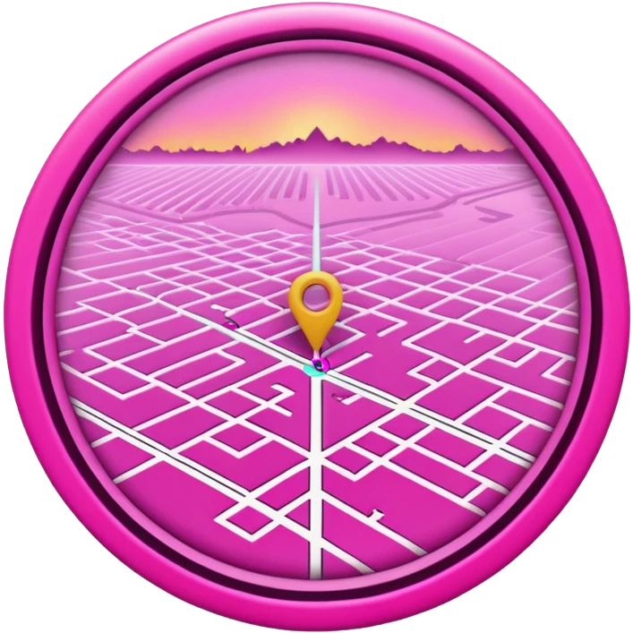 mix pink of a big gps map of the lines emoji