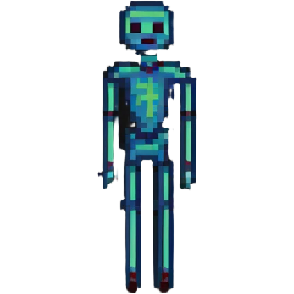 simple and minimal stick man in pixel art style emoji