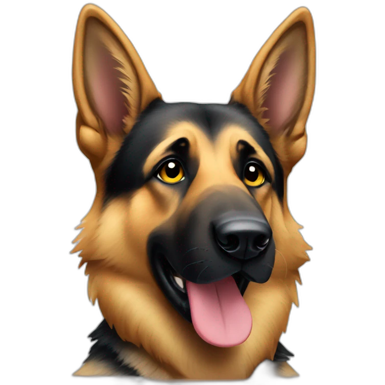German shepherd party animal emoji