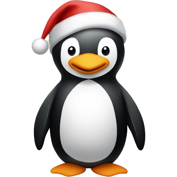 Ein Pinguin in Weihnachtsstimmung emoji