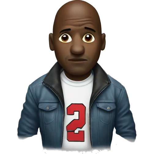 Michael Jordan in a jacket holds his head and is sad emoji