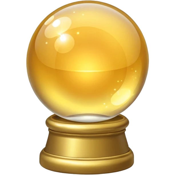 the crystal ball sparkles golden emoji