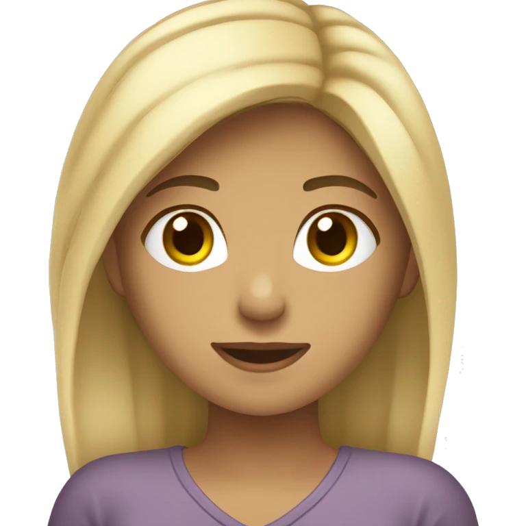 Una ragazza che beve dal braccio emoji