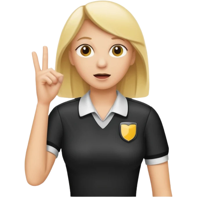 blonde sports referee calling time out emoji