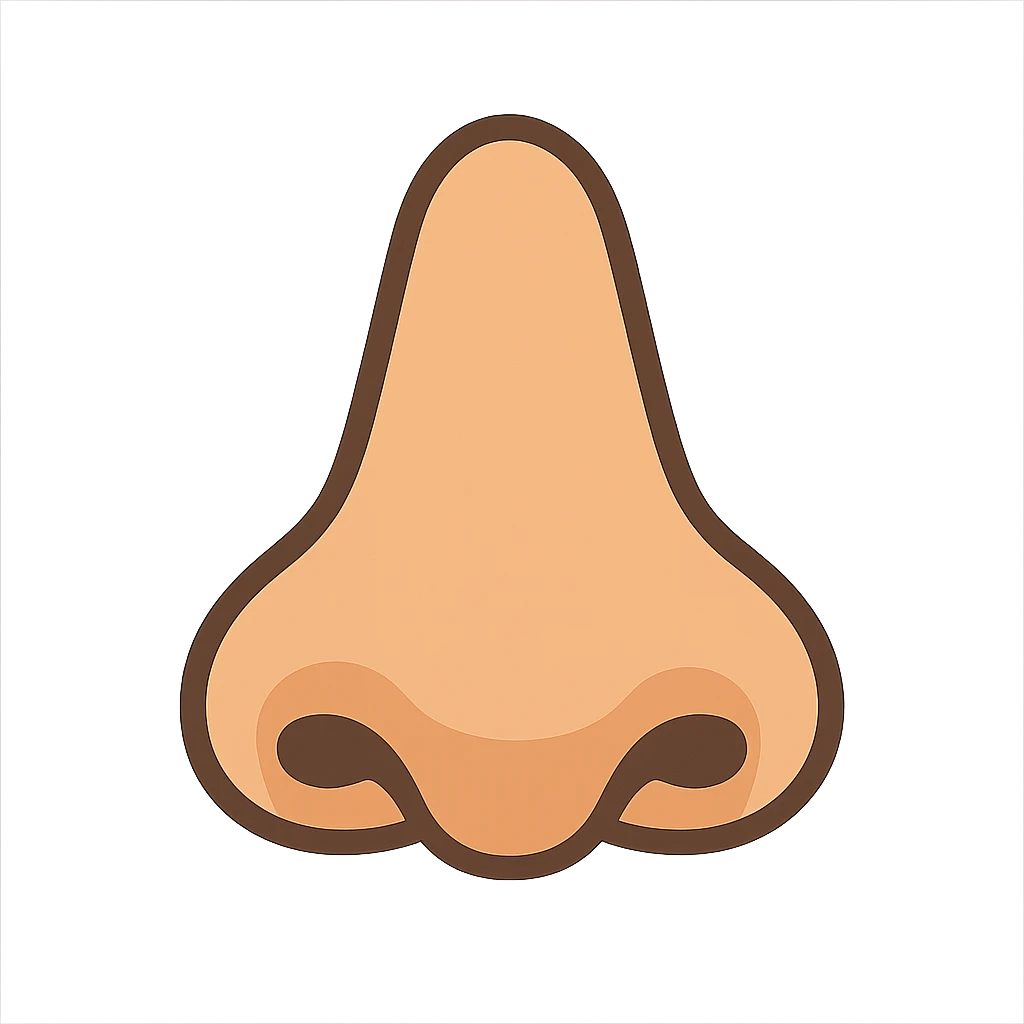 flat toon style nose emoji