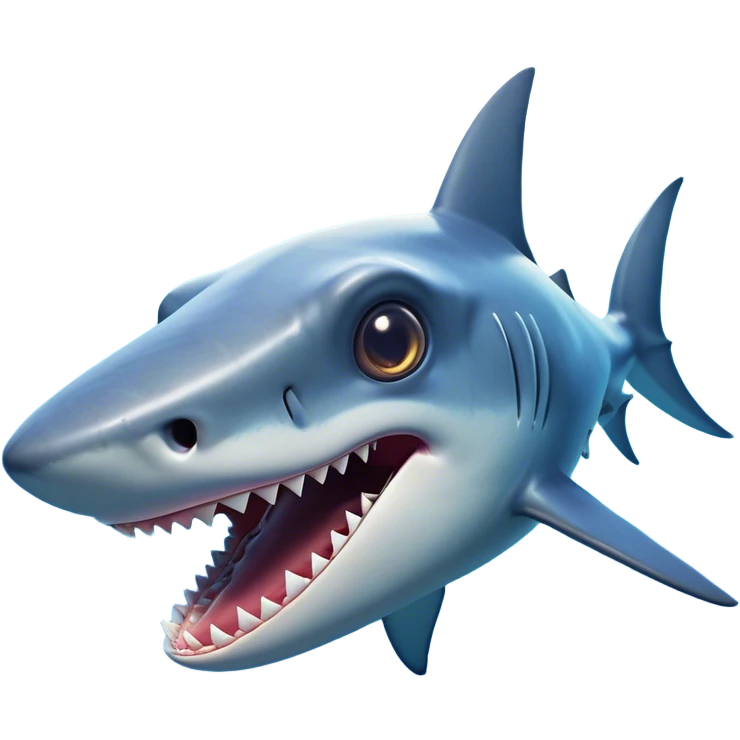 Cinematic Comical Hammerhead Shark Portrait Emoji, Head tilted dramatically with an exaggeratedly shocked expression, featuring its iconic wide-set eyes on a distinct hammer-shaped head, a sleek body with comically expressive fins, and a quirky, animated demeanor, Simplified yet hilariously expressive features, highly detailed, glowing with a slightly sassy oceanic glow, high shine, dramatic yet playful, stylized with an air of cheeky marine mischief, soft glowing outline, capturing the essence of a meme-worthy hammerhead that looks ready to side-eye its way into viral fame! emoji
