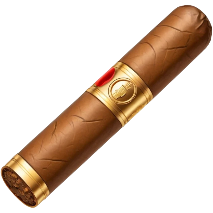 A luxury cigar emoji made of silver chrome, smooth metallic texture, minimal shape, glossy reflections, rich swag aesthetic, iOS emoji style, centered, clean white background emoji