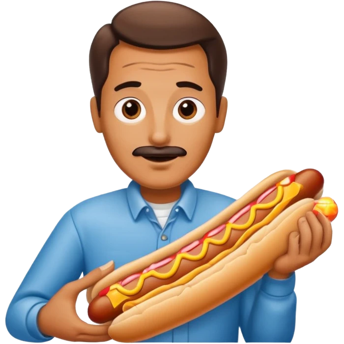 uncle holding hot dog emoji