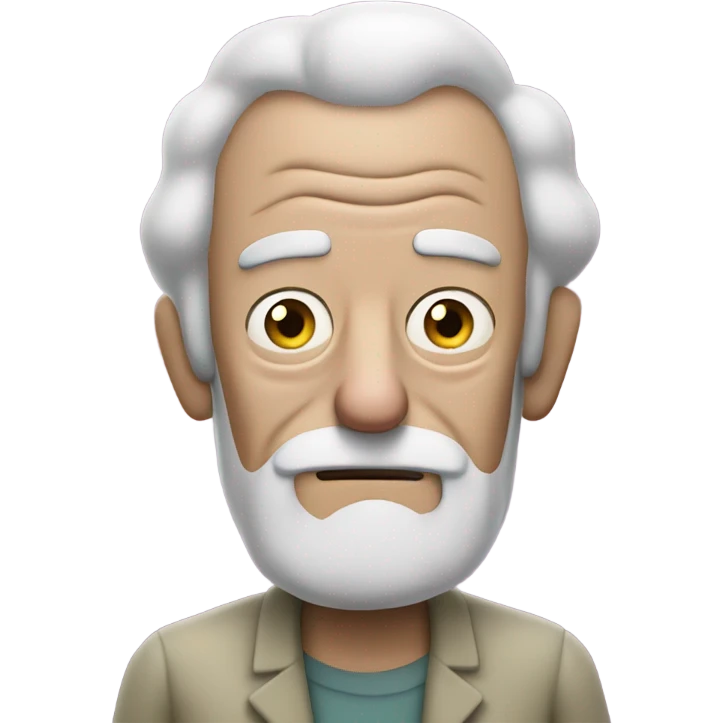 Grand pa rick from Rick and morty no facial hair  emoji