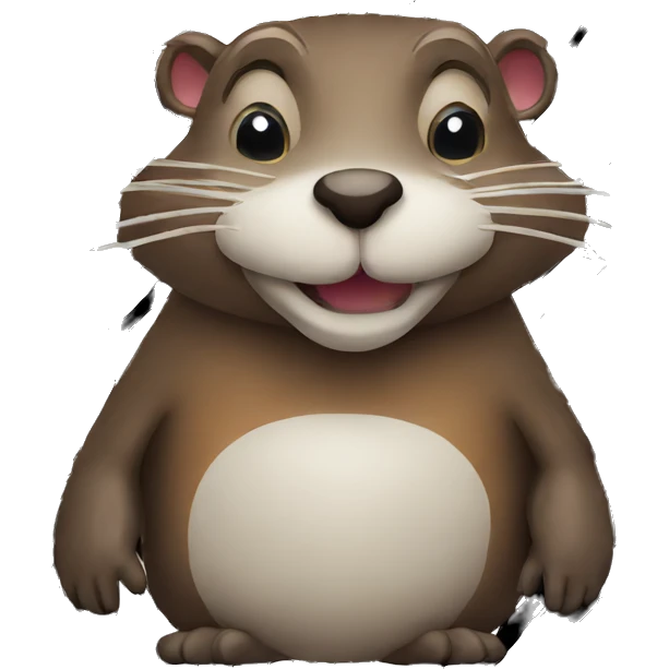 funny beaver as zebra emoji