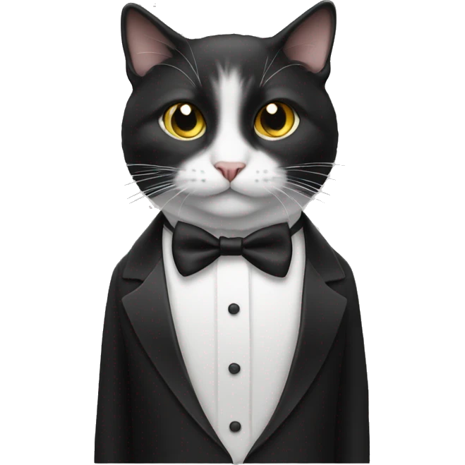 Cat wearing a tuxedo  emoji