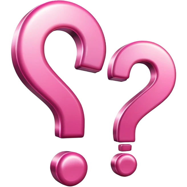 ￼Three pink question marks emoji