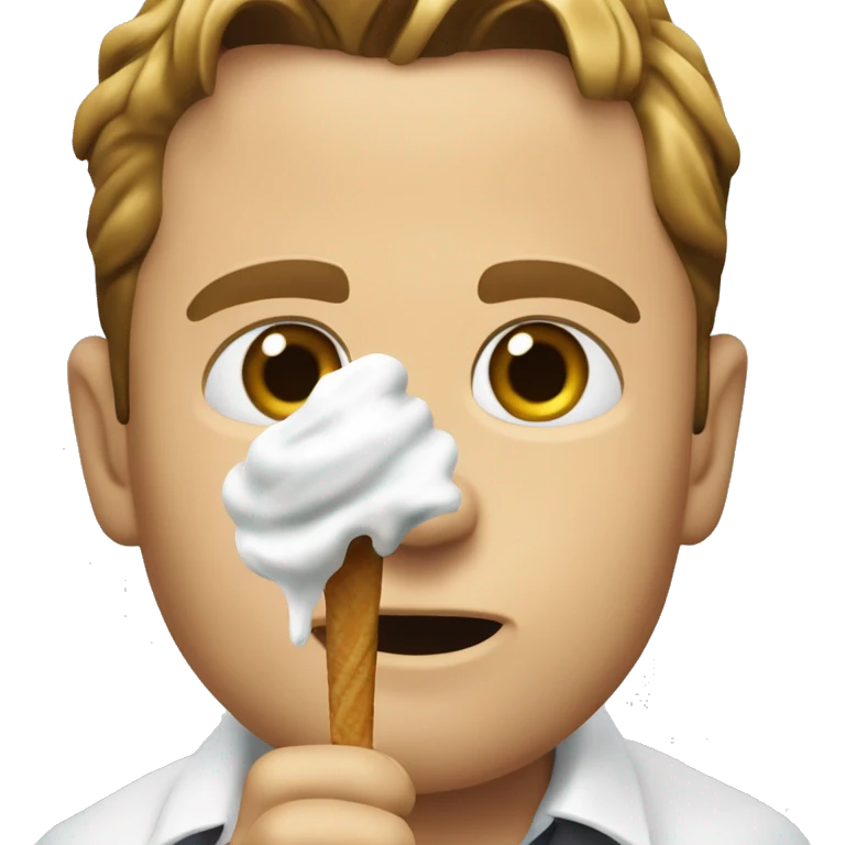 Leonardo di caprio eating vanilla ice emoji