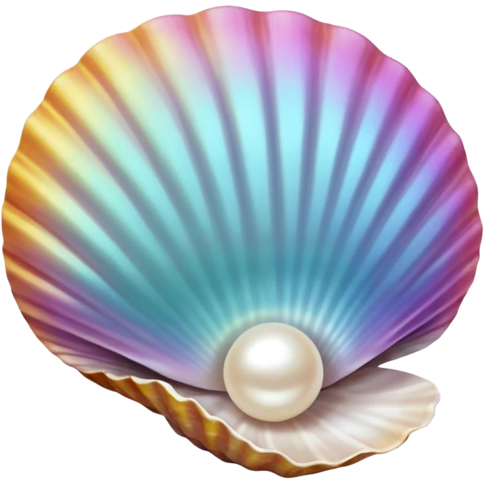opened sea shell pearl inside emoji