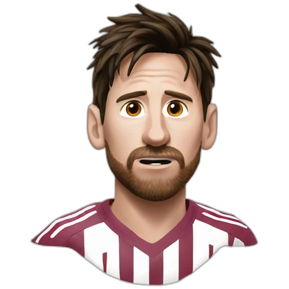 Messi mange un 🌮 emoji