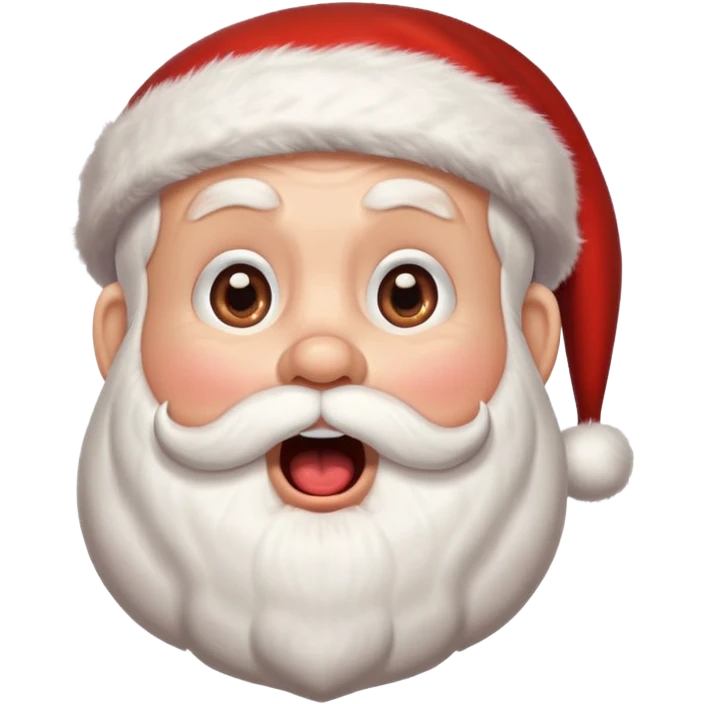 papai noel surpreso com a boca aberta emoji