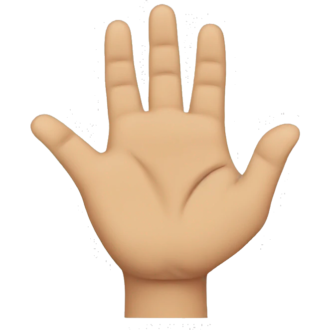 three finger hand emoji