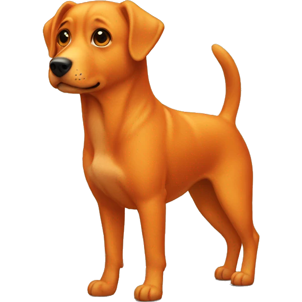 orange dog, no legs emoji