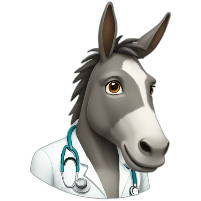 Doctor donkey emoji