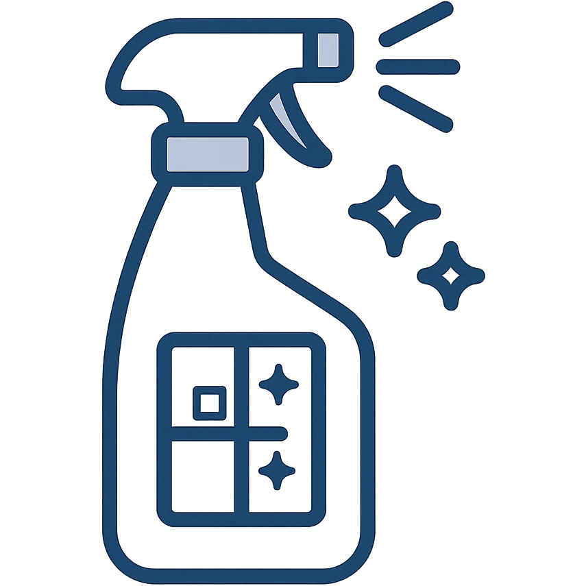 window cleaning spray bottle, minimalist flat icon style emoji