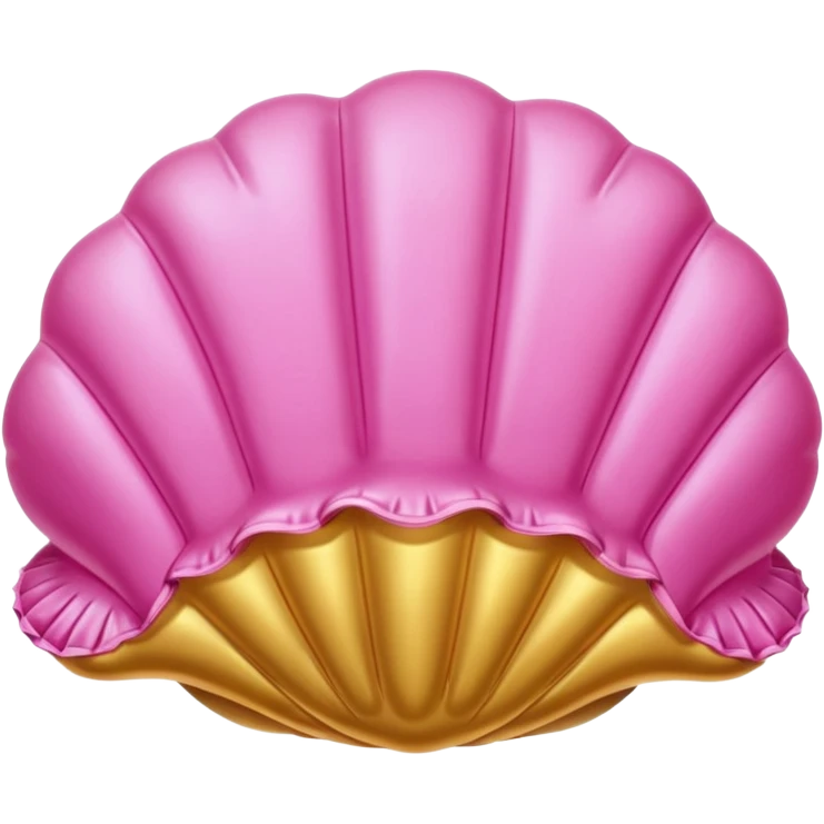 gold rococo pink inflatable puffy shell pastry emoji