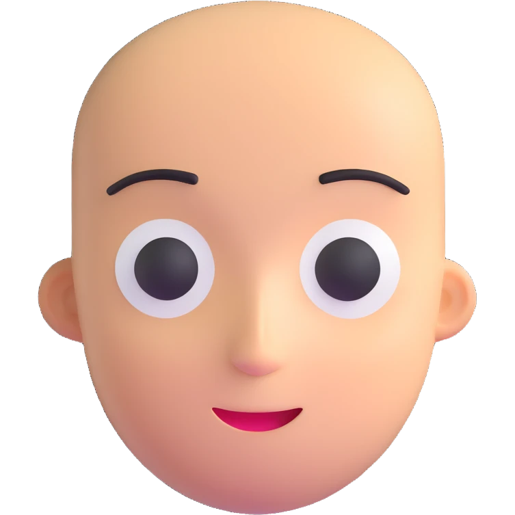 character with oval-shaped head with flat top emoji