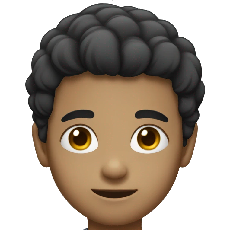 Kid With glass like black hair emoji