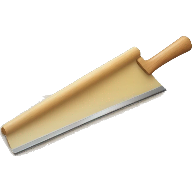 squeegee with long wooden handle emoji