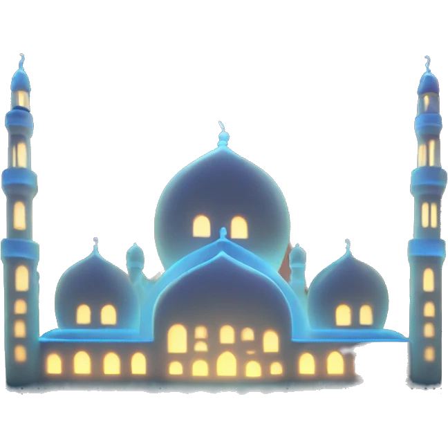 Ramadan Mubarak sign with lights emoji