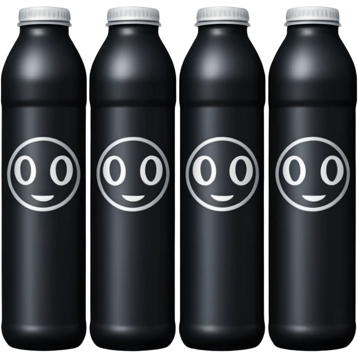 5 cans of gothic soda placed in line emoji